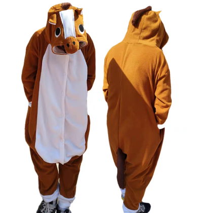 Brown Horse Onesie Kigurumi For Halloween Adults Animal Costumes