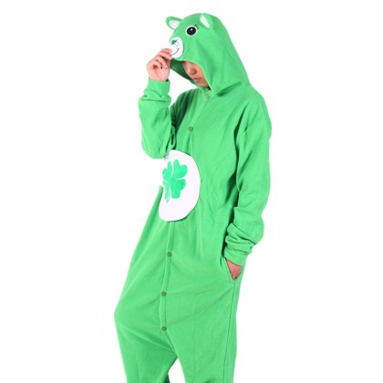 Goodluck Care Bear Onesie Green Halloween Costume