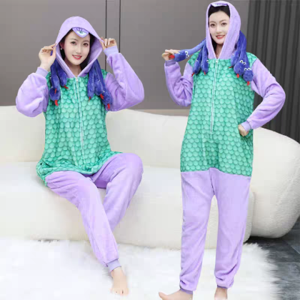 New Arrival Cartoon Monsters Inc. Celia Mae Onesie Kigurumi Pajama For Adult 