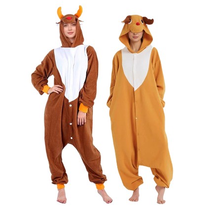 Christmas Reindeer Onesie Kigurumi For Halloween Couples Costumes