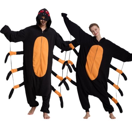 Spider Onesie Pajama Kigurumi Couple's Connected Halloween Costume
