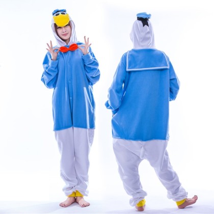 Donald Duck Onesies Pajamas Kigurumi For Adults Halloween Cartoon Costumes