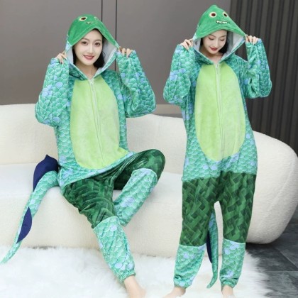 Halloween Adult New Cartoon Animal Dragon Koi Onesie Kigurumi Pajamas