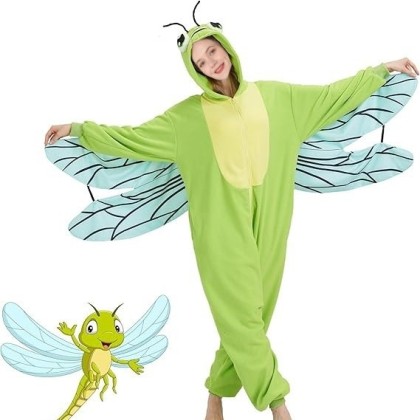 Dragonfly Onesie Kigurumi Animal Pajama For Adults Halloween Costumes