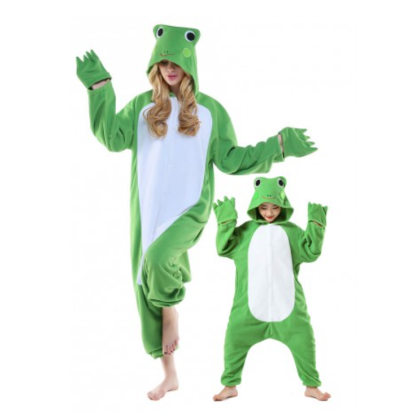 Frog Onesie Kigurumi Animal Pajamas For Adults & Kids Halloween Costumes