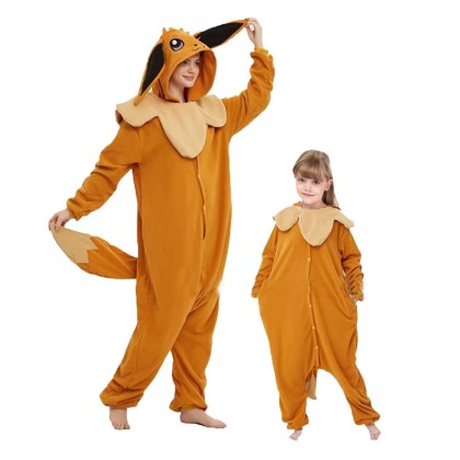 Pokemon Eevee Onesies Pajamas Kigurumi For Halloween Family Costumes