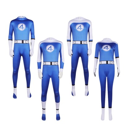  Fantastic Four Mr. Fantastic The Thing Human Torch Sue Storm Uniform Jumpsuit For Halloween Group Cosplay Costumes