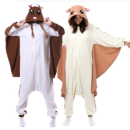  Flying Squirrel Onesie Kugurumi Pajamas For Halloween Couples Costumes