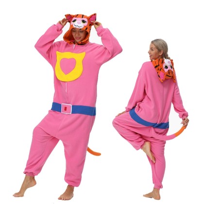 New Arrival Cartoon Super Kitties S2 Ginny Onesie Kigurumi Pajama For Adult