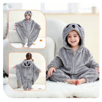 Gray Ghost Baby Onesie Kigurumi Jumpsuits For Infant Halloween Costumes