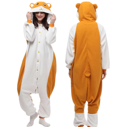 Trotting Hamtaro Onesie Kigurumi For Adults Halloween Costumes