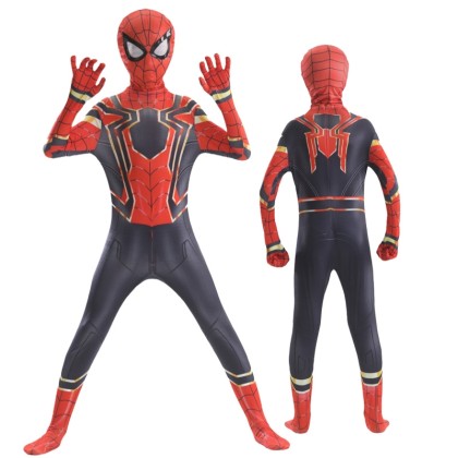 Iron Spider Spider-Man Onesie Halloween Costume Jumpsuit For Kids