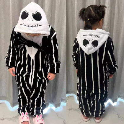 Jack Skellington Onesies Kigurumi For Halloween Kids Costumes