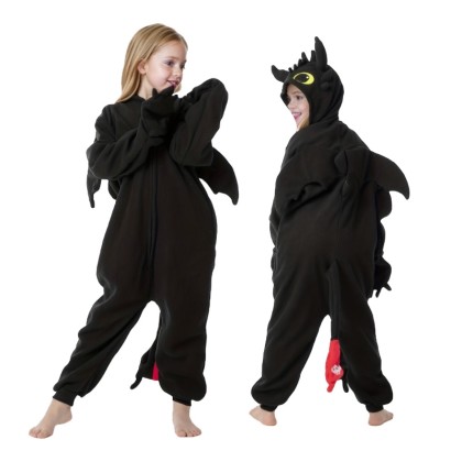 Toothless Onesie Dragon Kigurumi Pajamas For Halloween Kids Costumes