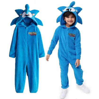 Blue Hedgehog Onesie Kigurumi For Kids Halloween Costumes