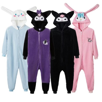 Kuromi & Melody & Cinnamoroll Onesie Kigurumi For Adults & Kids Halloween Group Costumes