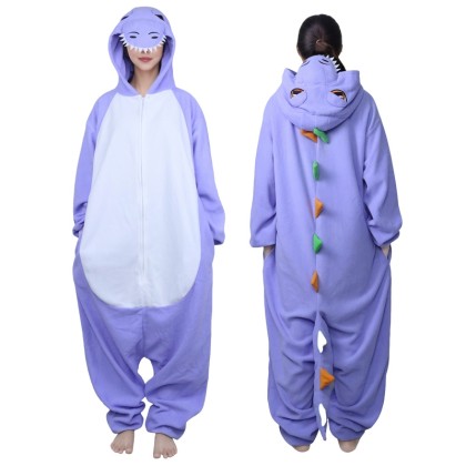 Light Purple Dinosaur Onesies Kigurumi For Adults Halloween Costumes