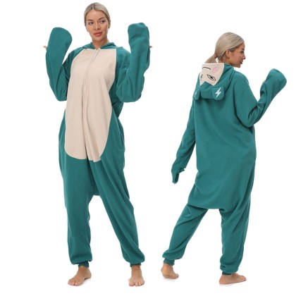 Pokemon Lightning Snorlax Onesie Kigurumi Cartoon Pajamas For Adult Halloween Costumes