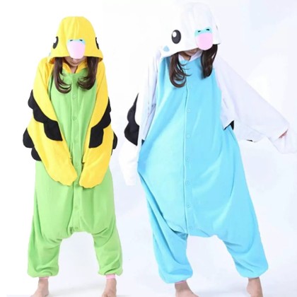 Macaw Onesie Kigurumi Pajamas For Adult Halloween Couples Costumes 
