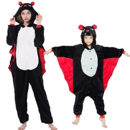 Bat Onesie Kigurumi Pajamas For Matching Family Halloween Costumes