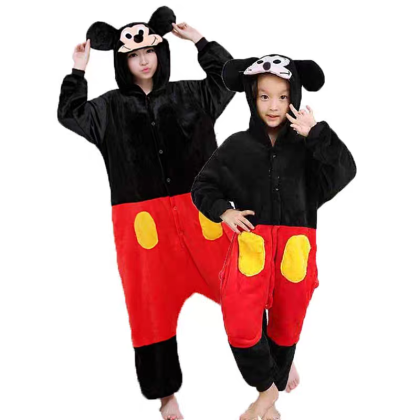 Cartoon Mickey Mouse Onesie Kigurumi For Halloween Family Costumes
