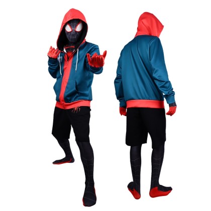  Spider- Man Across the Spider-Verse Miles Jumpsuit For Halloween Cosplay Costume 