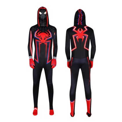 Spider Man 2099 Miles Morales 3D Printed Jumpsuit For Adults Halloween Cosplay 