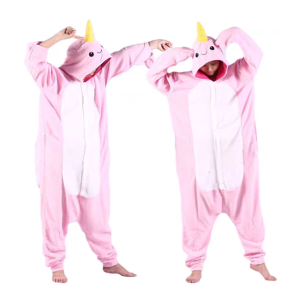 Narwhal Pink Whale Onesie Kigurumi For Adults Halloween Animal Costumes