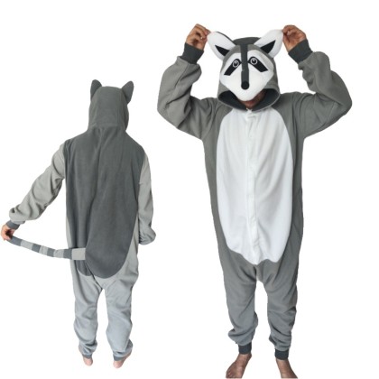 New Raccoon Onesies Kigurumi For Adults Halloween Animal Costumes