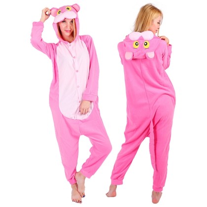 New Pink Panther Onesies Kigurumi For Halloween Adults Cartoon Costumes