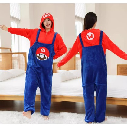 New Mario Onesie Kigurumi For Halloween Adults Cartoon Costumes