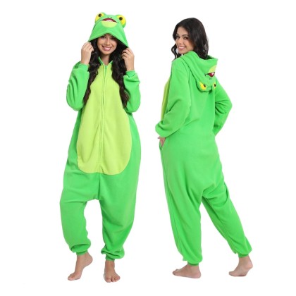 New Style Frog Onesies Pajamas For Adults Halloween Couples Costumes