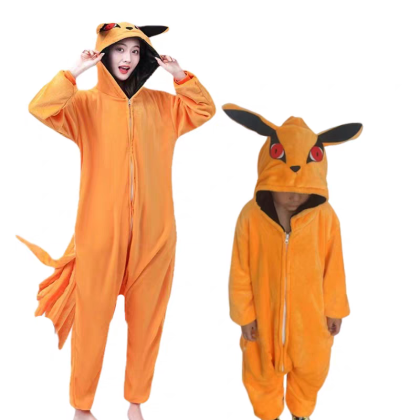 Nine-Tailed Fox Family Onesie Pajamas For Adults & Kids Halloween Costume