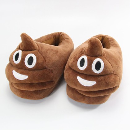 Funny Poop Plush Stuffed Indoor Leisure Slippers Shoes For Kids