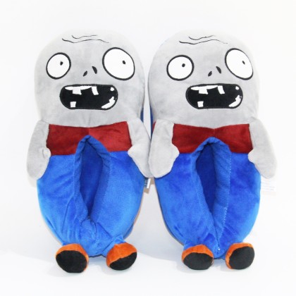 Cartoon Mr. Zombie Couple Plush Stuffed Leisure Warm Slippers Shoes