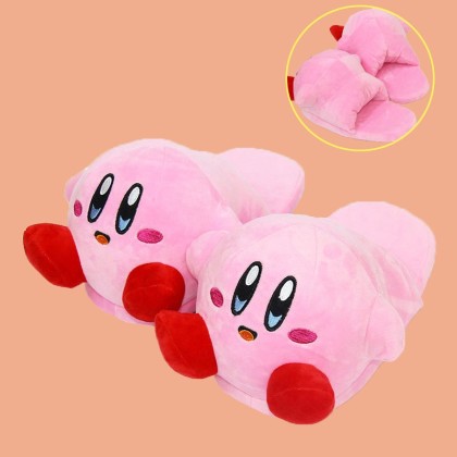 Kirby:Star Allies Plush Stuffed Indoor Leisure Slippers