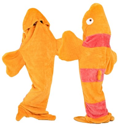 Clownfish Onesie Kigurumi For Adults Cozy Flannel Wearable Sleeping Bag