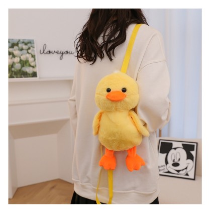 Little Yellow Duck Plush Stuffed Cartoon Backpack For Teens Boys and Girls