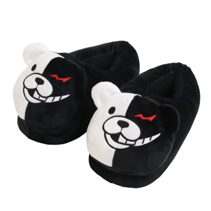 Monokuma Plush Stuffed Indoor Leisure Couple Slippers Shoes