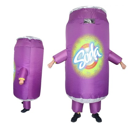 Halloween Inflatable Fruit Soda Costume Blow Up Funny Cosplay Outfit