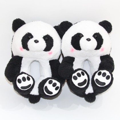 Lovely Panda Plush Stuffed Indoor Leisure Slippers Shoes For Kids