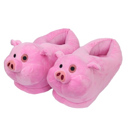 Lovely Pink Pig Plush Stuffed Indoor Leisure Slippers Shoes