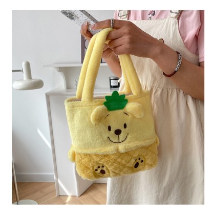 New Winnie Pooh Sweet Cute Cartoon Plush Japanese Tote Bag