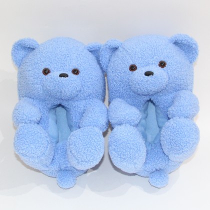 Multi-Color Teddy Bear Plush Stuffed Indoor Leisure Slippers Shoes For Adult