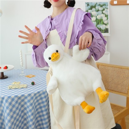Lovely Duck Doll Soft Cartoon Animal Plush Backpack