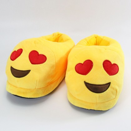 Smiling Expression Plush Stuffed Indoor Leisure Slippers Shoes For Kids