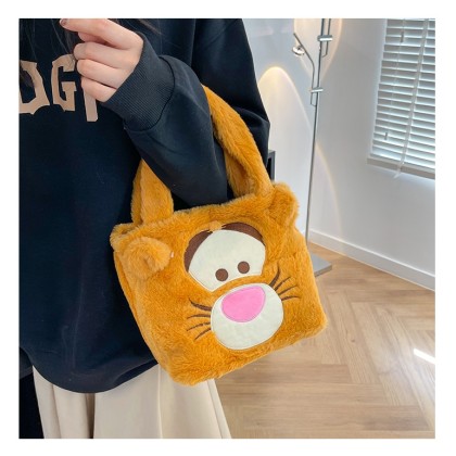 Orange Tigger Cute Cartoon Animal Plush Doll Handbag