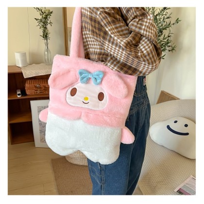 New Fashion Melody Cartoon Soft Cute Plush Large Capacity Tote Bag