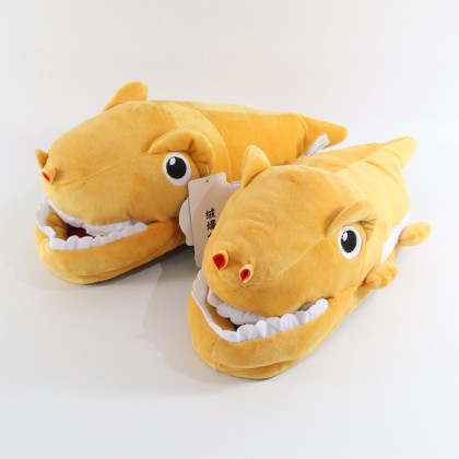 Funny Dinosaur Plush Stuffed Indoor Couple Home Slippers Shoes