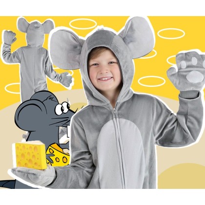 New Kids Animal Mouse Kigurumi Halloween Cosplay Onesie Costumes